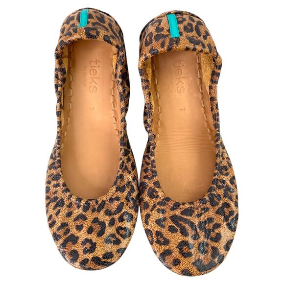 Tieks by Gavrieli Leopard Print Leather Ballet Flats Women’s Size 7 - Picture 5 of 12